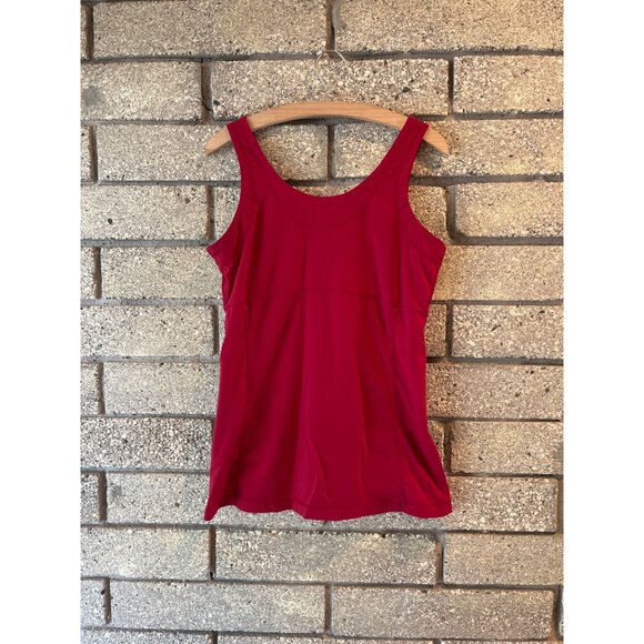 Lucy Red Sleeveless Tank Top Nylon Blend Womens Activewear L - Picture 1 of 8